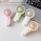 MEET SUN Mini Handheld Fan UK 3-Speed USB Rechargeable