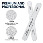 Wooden Nail File Set 100/180 Grit Manicure Pedicure Buffer
