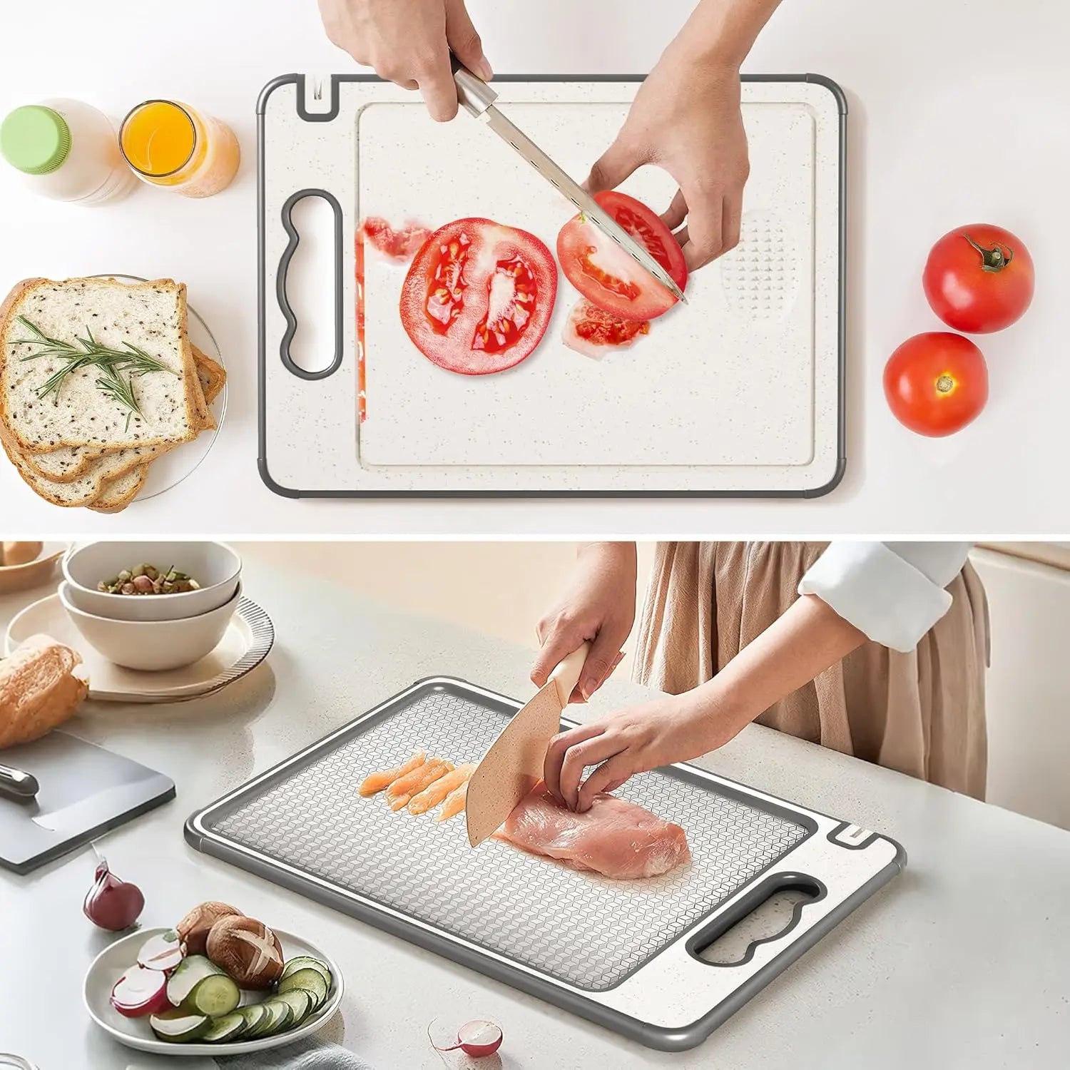Stainless Steel Cutting Board Double-Sided Board