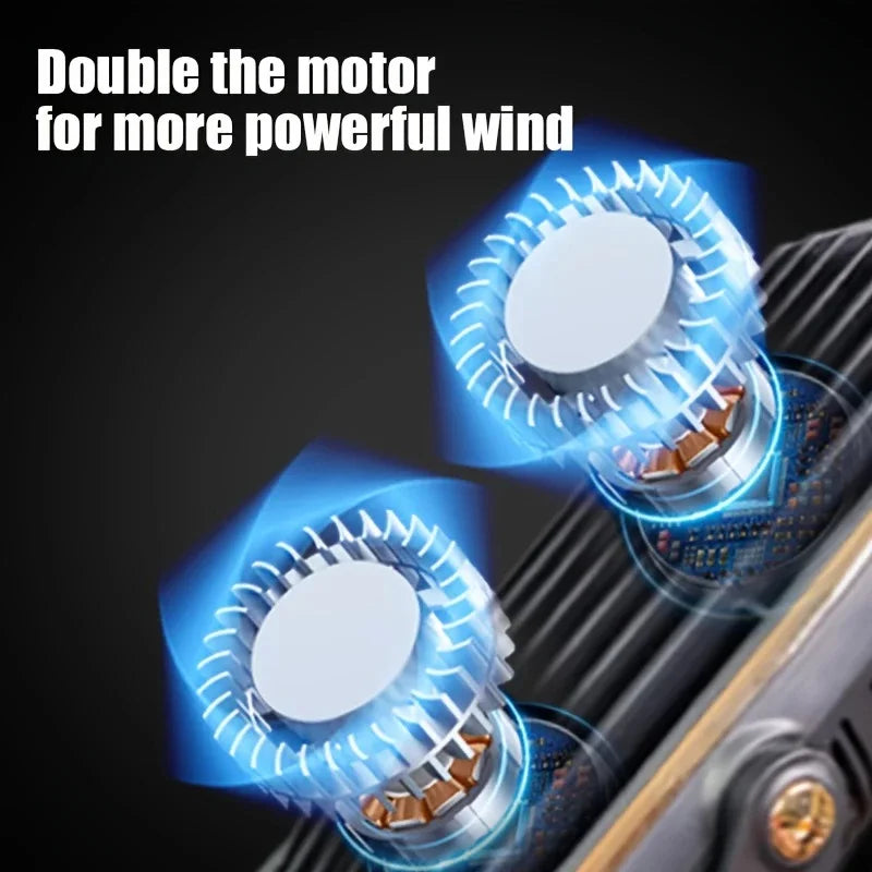 5-Speed USB Mini Air Cooler UK Portable Dual Motor Fan
