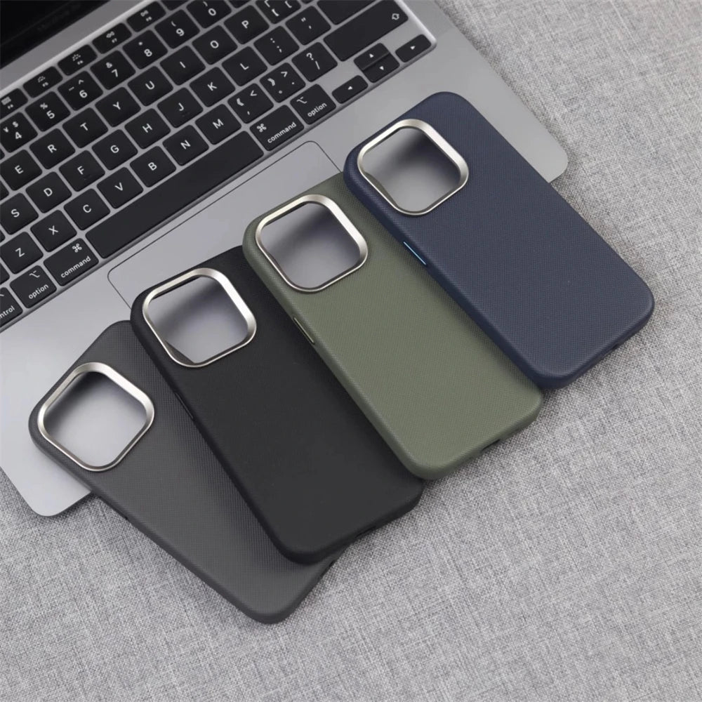 Leather MagSafe Case for iPhone 13 14 15 16 17 Pro Max