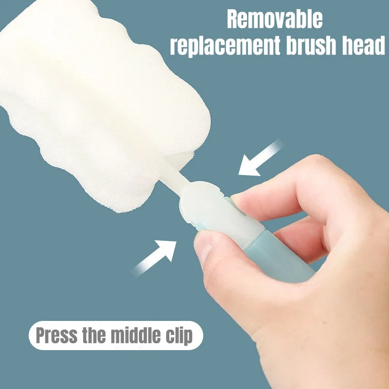 Soft Sponge Bottle Brush Long Handle Cup Cleaner