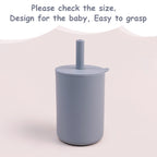 Baby Silicone Straw Cup BPA Free Toddler Water Bottle