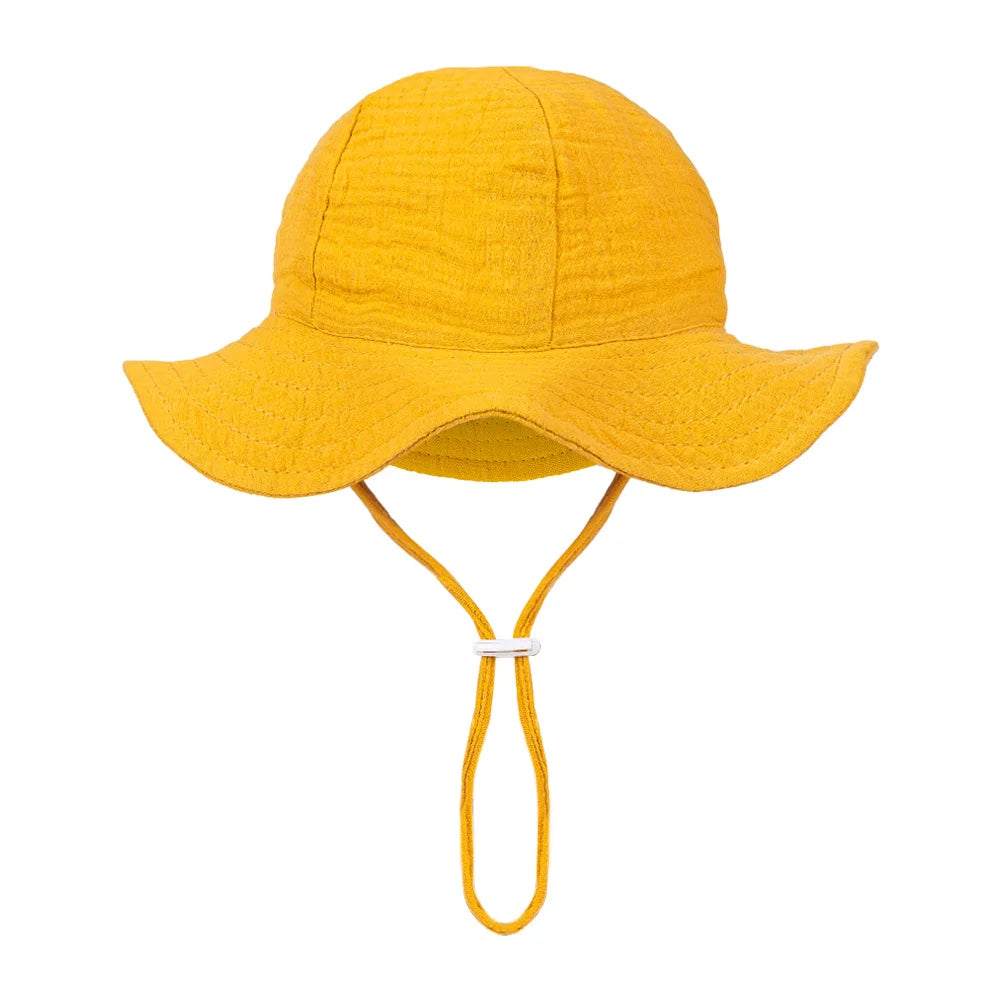 Floral Baby Bucket Hat UK Adjustable Infant Sun Cap