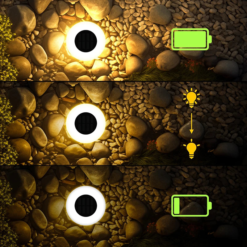14 LED Solar Ground Lights for Garden, Yard & Pathway Decor