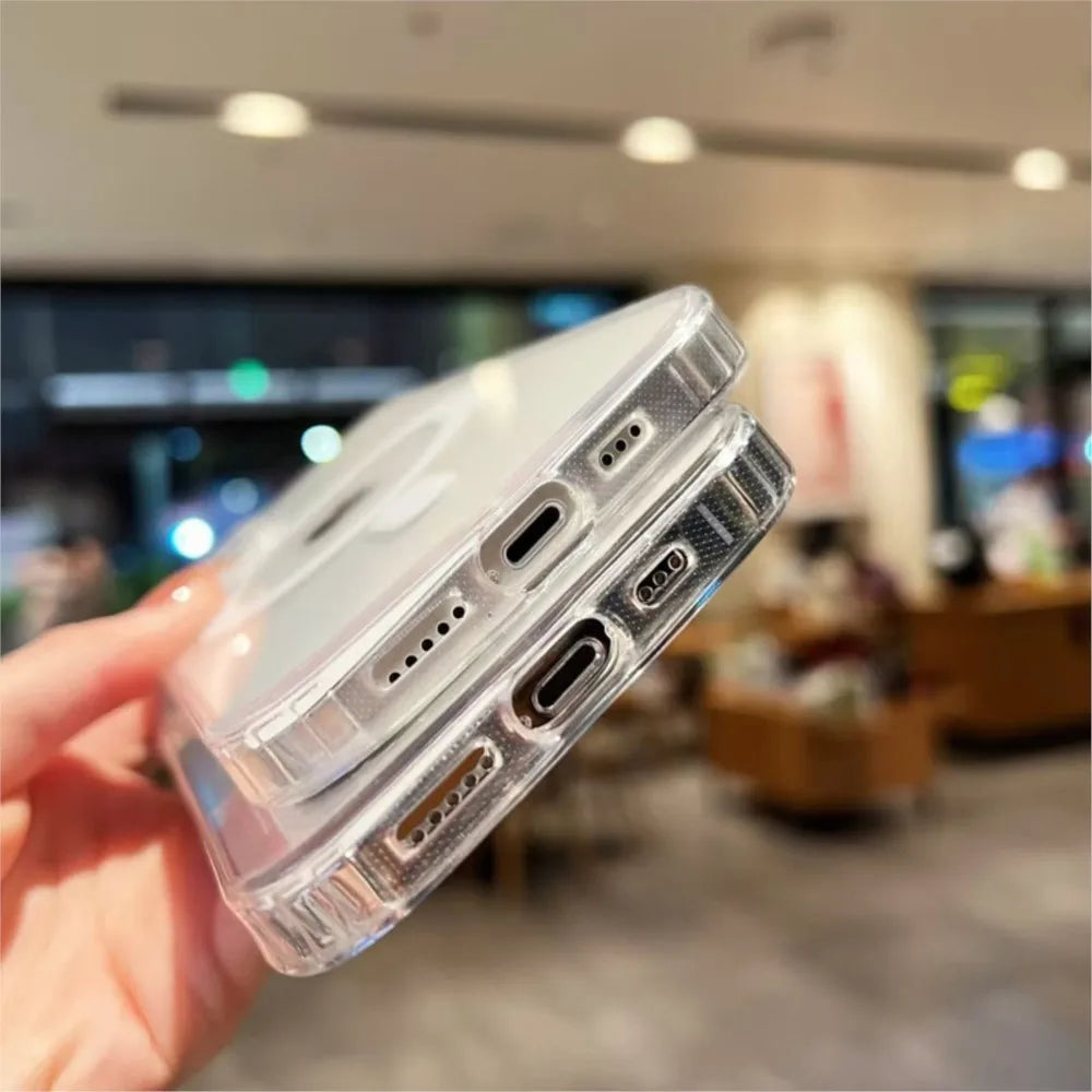 Clear MagSafe Magnetic Case for iPhone 11 12 13 14 15 16 17 Pro Max