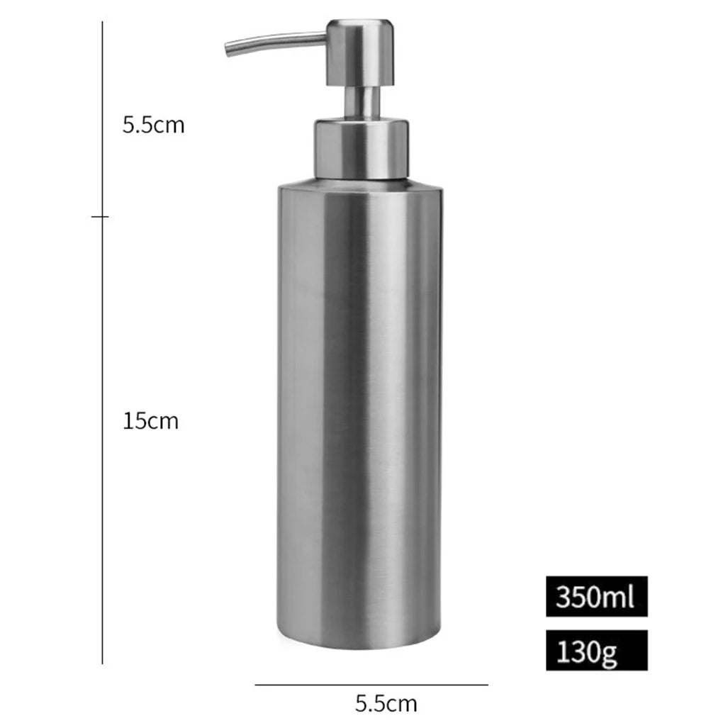 Stainless Steel Hand Wash Dispenser Anti-Rust Refillable Bathroom Bottle