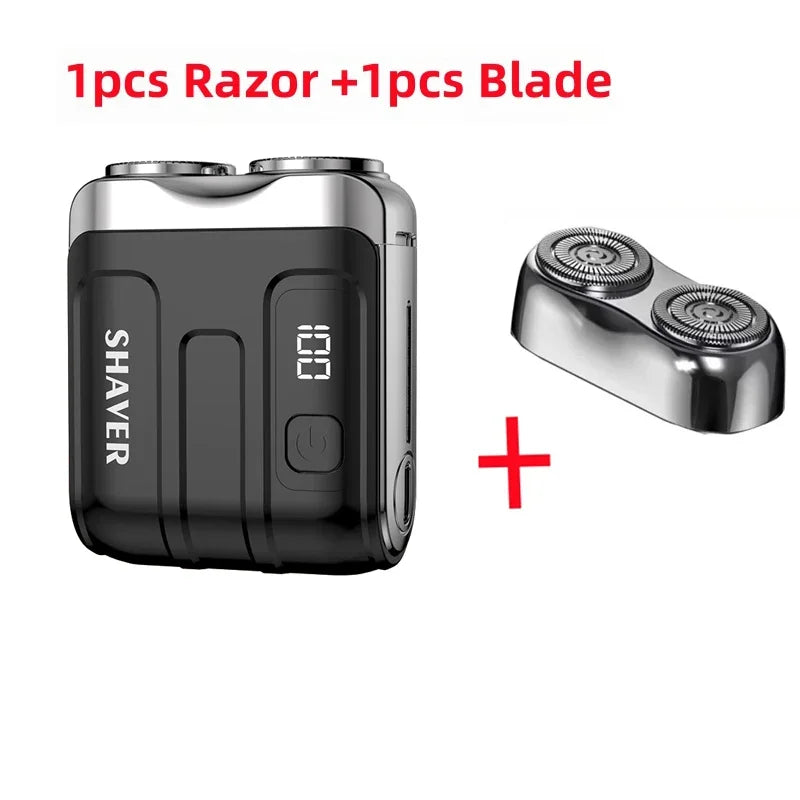 Mini Electric Shaver Cordless Dual Blade USB Recharge Beard Trimmer Tool