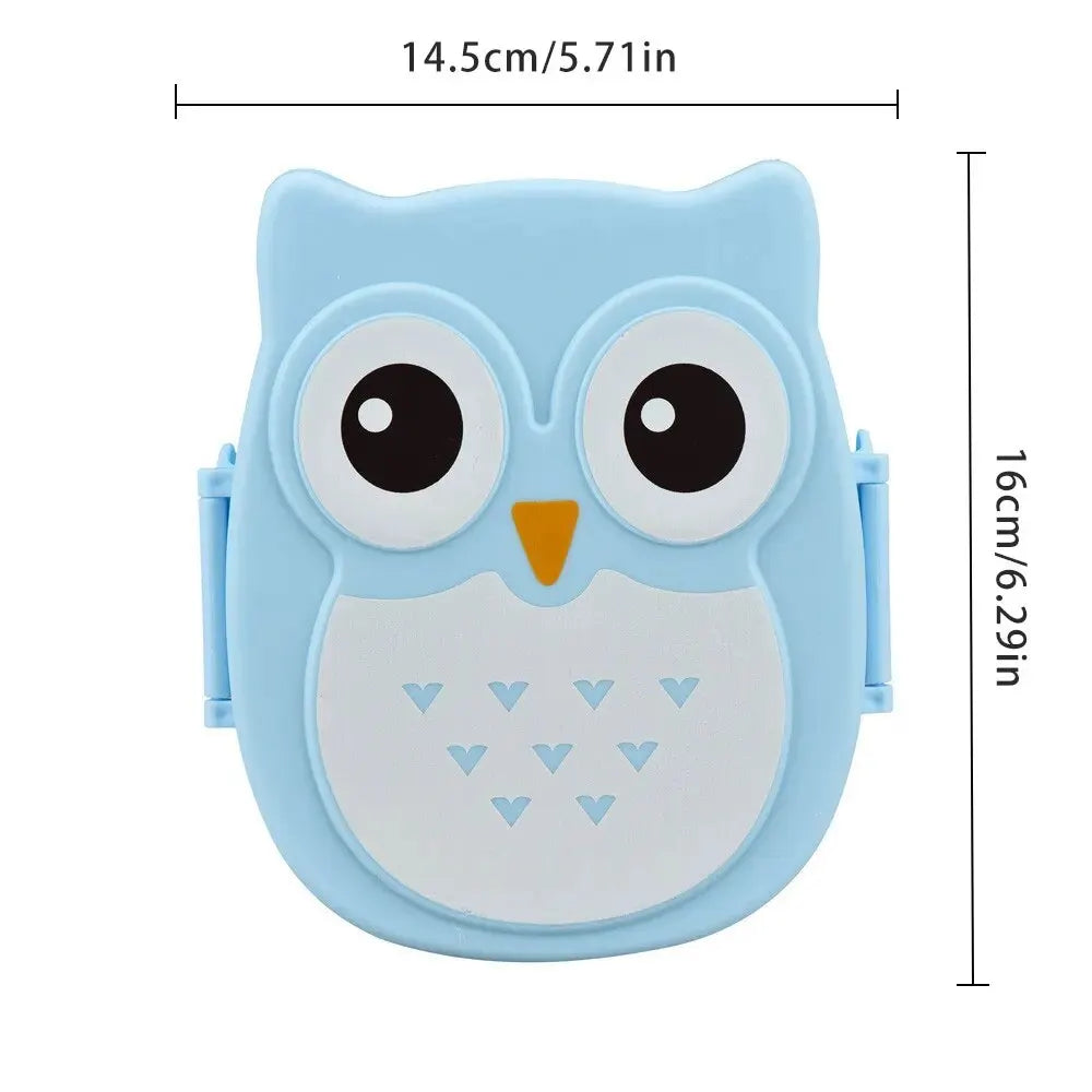 Portable Children Lunch Box Cartoon Bento Food Container with Cutlery Set