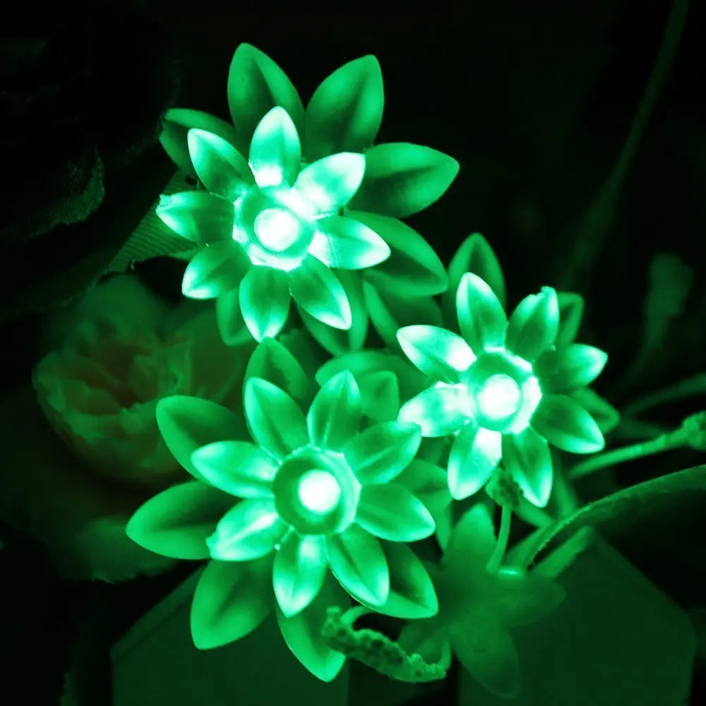 Solar Lotus Flower Fairy Lights Outdoor Garden Decor Secondary image