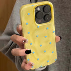 Polka Dot Solid Color Phone Case for iPhone 17 16 15 14 Pro Max Cover