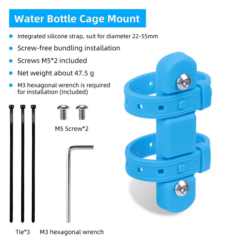 Bike Bottle Cage Mount Adapter Seatpost Frame Holder Universal
