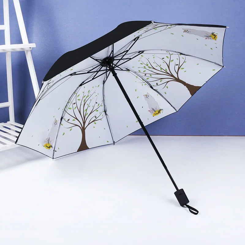 Buy Blue Sky Clouds Folding Umbrella UV Protection Parasol