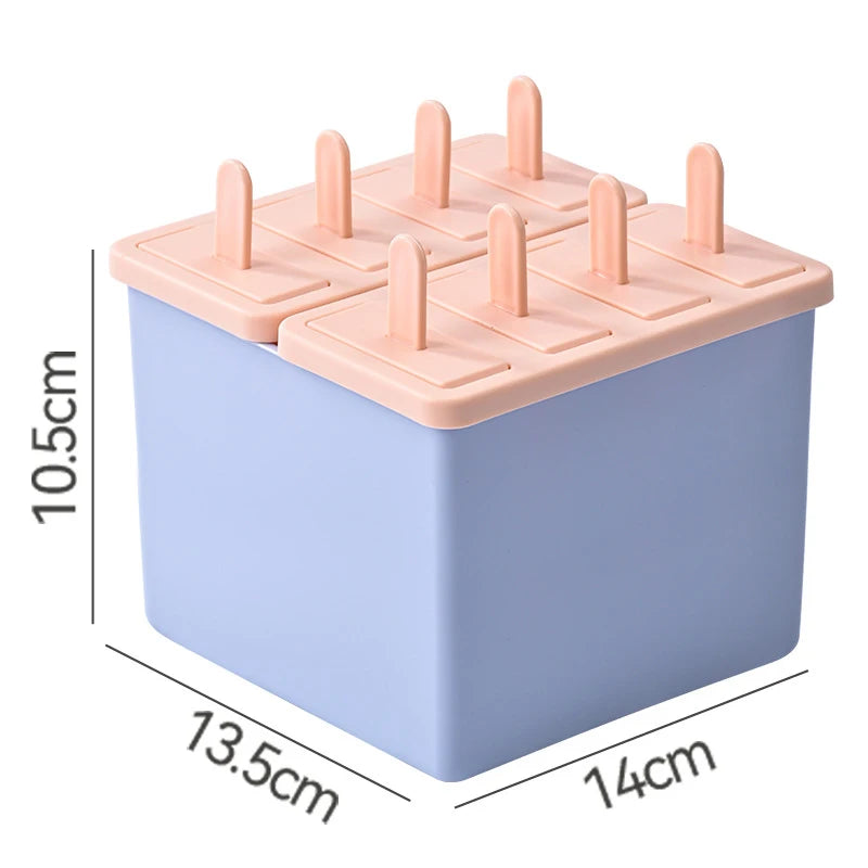 Food Grade Silicone Ice Cream Mold with Lid – BPA Free Popsicle Maker Kit