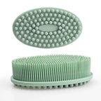 Baby Double-Sided Bath Brush Soft Silicone Hair & Body Brush