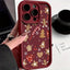 Cute Christmas Phone Case for iPhone 11 12 13 14 15 16 17 Pro Max