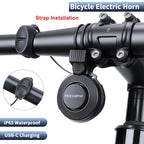 120dB Rechargeable Electric Bike Horn Waterproof Bicycle Safety Bell