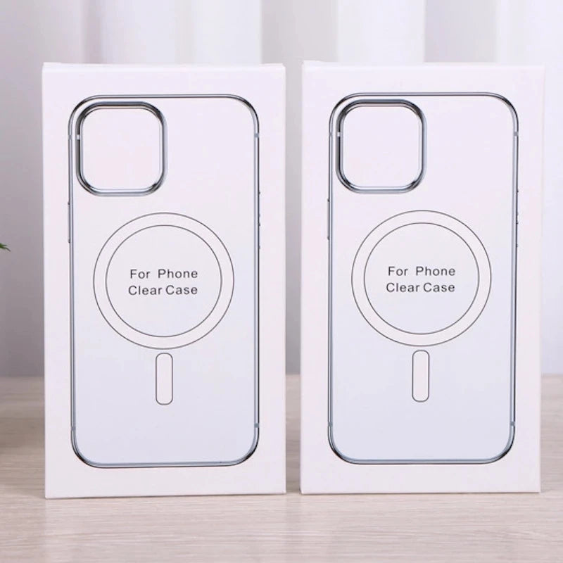 Crystal Clear Magnetic Case for iPhone 11 12 13 14 15 16 Pro Max