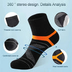 Men's Hiking Basketball Socks 3 Pairs Breathable Sweat Absorbent