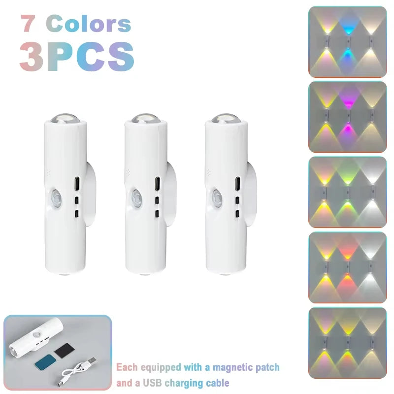 RGB Motion Sensor LED Night Light for Hallway, Cabinet & Stairs
