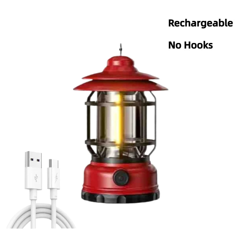 2-in-1 Solar Camping Lantern USB Rechargeable Light