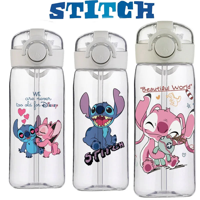 Stitch Kids Water Bottle 400ML Leakproof School Cup