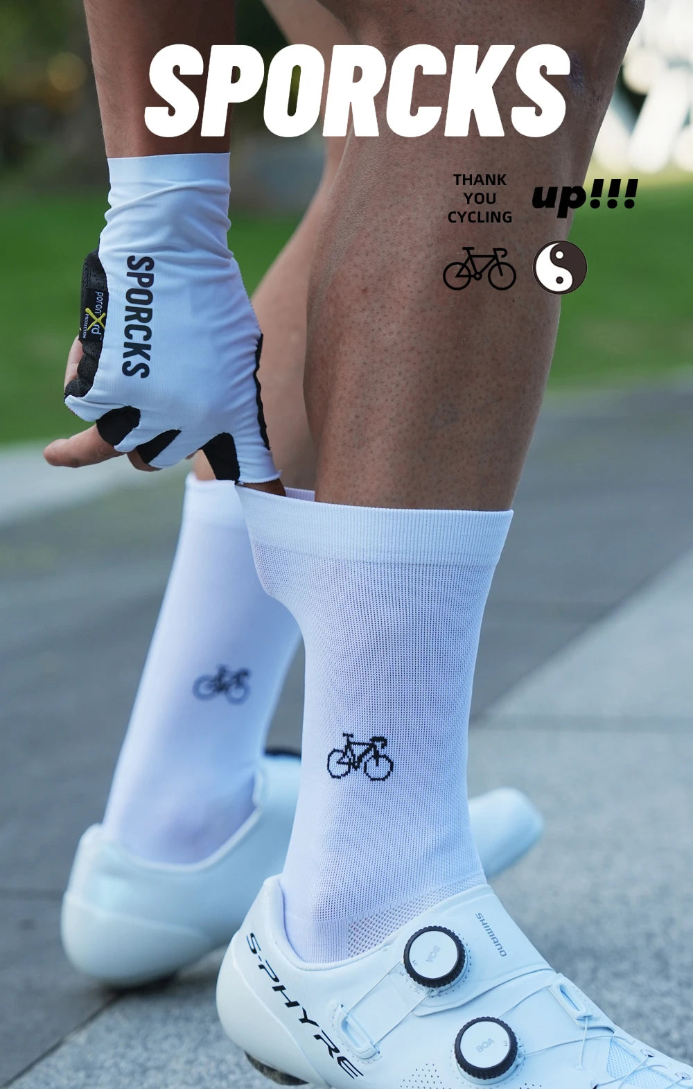 Sports Bicycle Cycling Socks Men Women Road Breathable Mid-Calf Sport