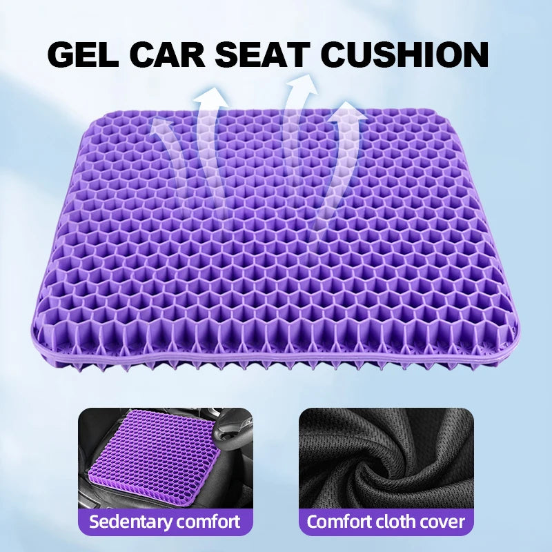 Honeycomb Gel Seat Cushion Decompression Back Sciatica Car Wheelchair Main image