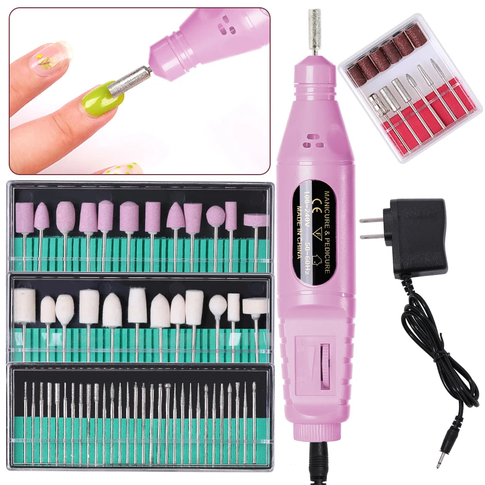 LINMANDA 6 in 1 Electric Nail Drill Kit Portable Manicure File Machine