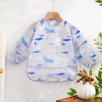 Waterproof Baby Bib Long Sleeve Apron for Feeding & Drawing