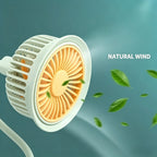 USB Rechargeable Clip-On Fan UK 360° Adjustable Mini Fan