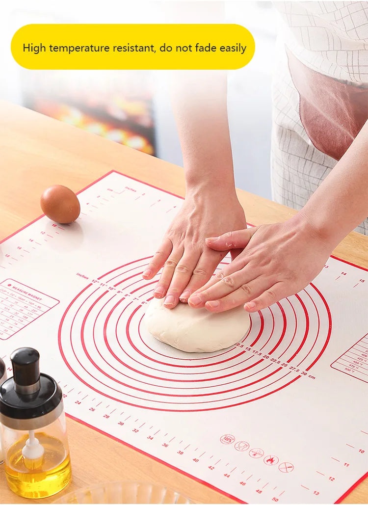 UNTIOR Silicone Baking Mat Non-Stick Dough Kneading & Pizza Rolling Pad