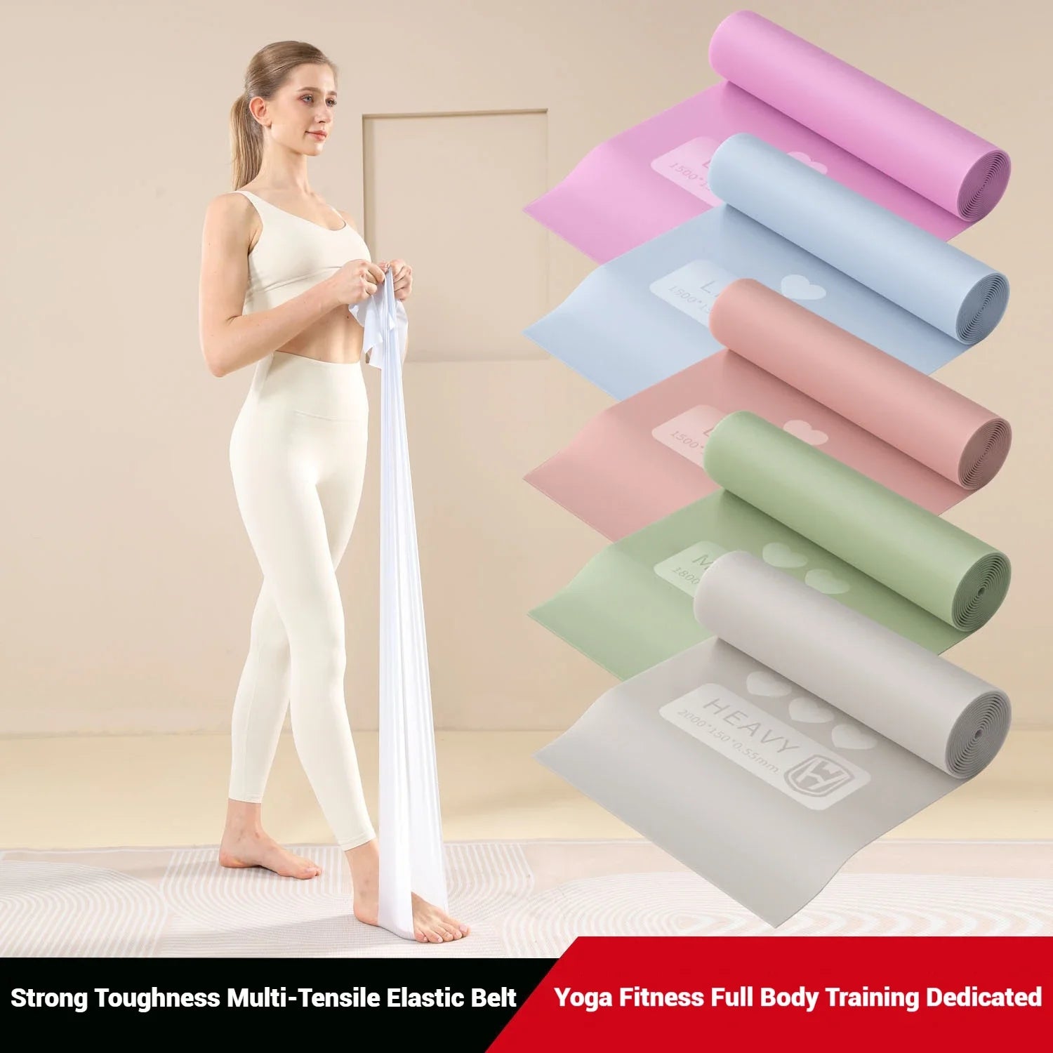 Yoga Stretching Strap for Beginners Ladies Fitness and Dance Training Main image