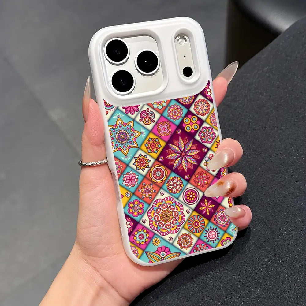 Colorful pattern Mandala Case for iPhone 17 16 15 14 13 12 Pro Max