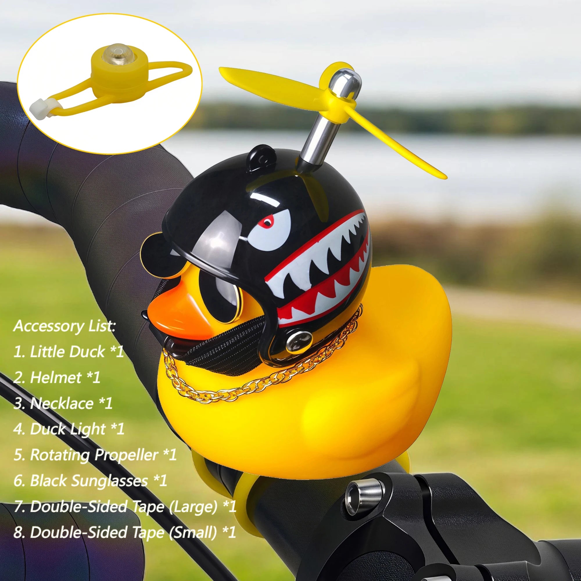 Yellow Duck Bicycle Bell Cute Cartoon Duck Bike Light Accessory