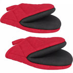Short Oven Mitts – Heat Resistant Non-Slip Kitchen Gloves (1 Pair)