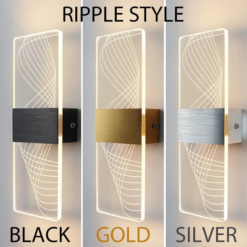 Modern Acrylic LED Wall Lamp Nordic Bedside Light
