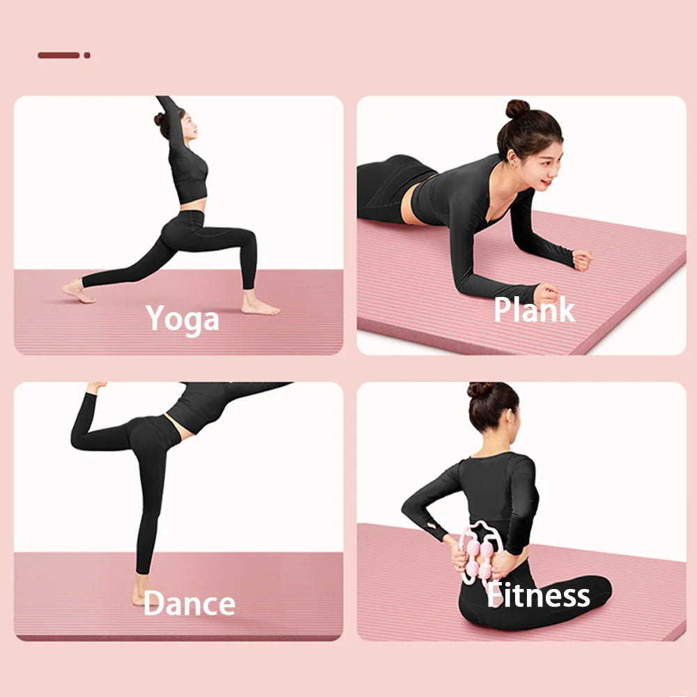 8mm NBR Yoga Mat Non Slip Thick Exercise Mat for Home Beginners