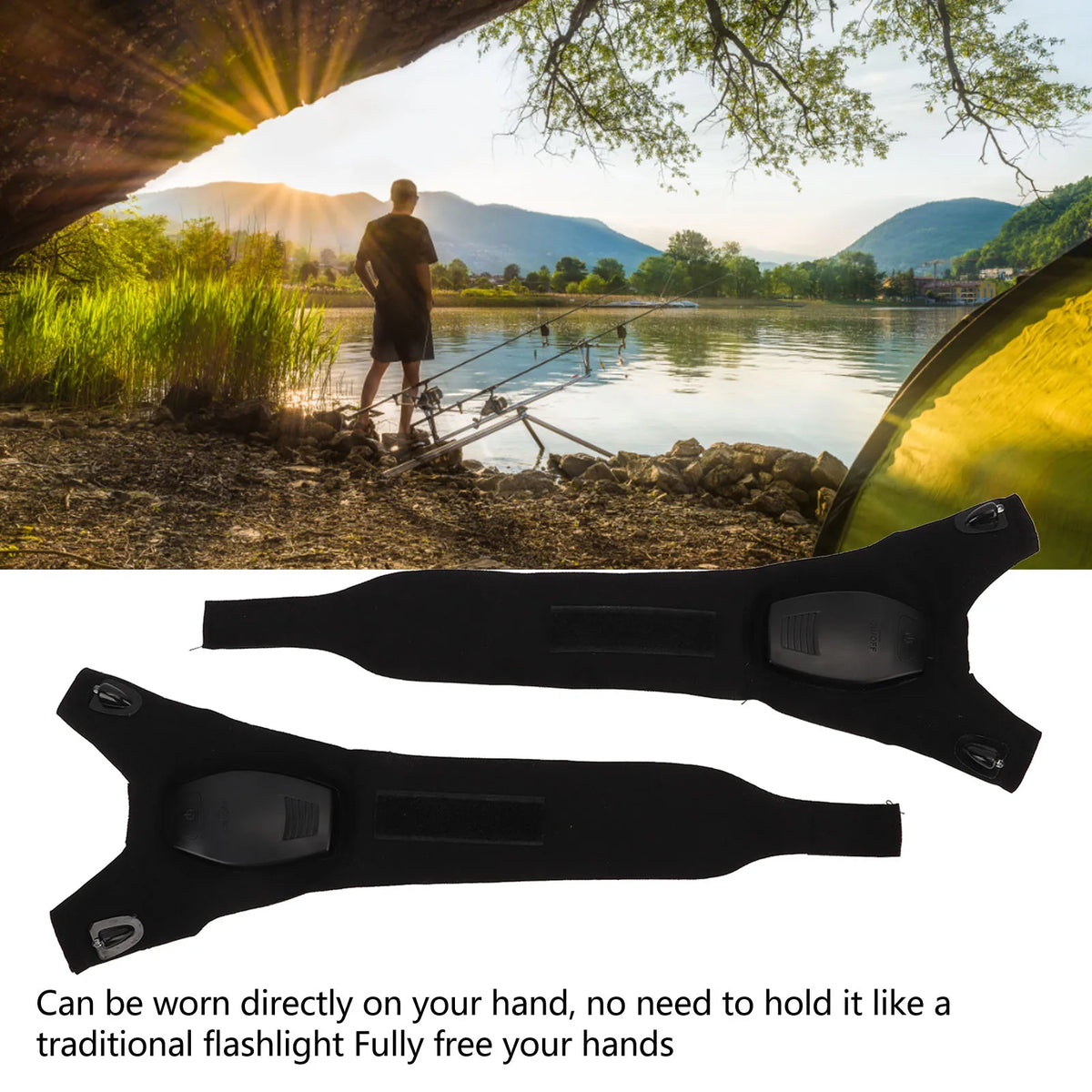 LED Gloves Rechargeable Fingerless Flashlight for Fishing Cycling