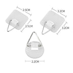 10Pcs Invisible Adhesive Plate Hangers Self-Adhesive Wall Hooks