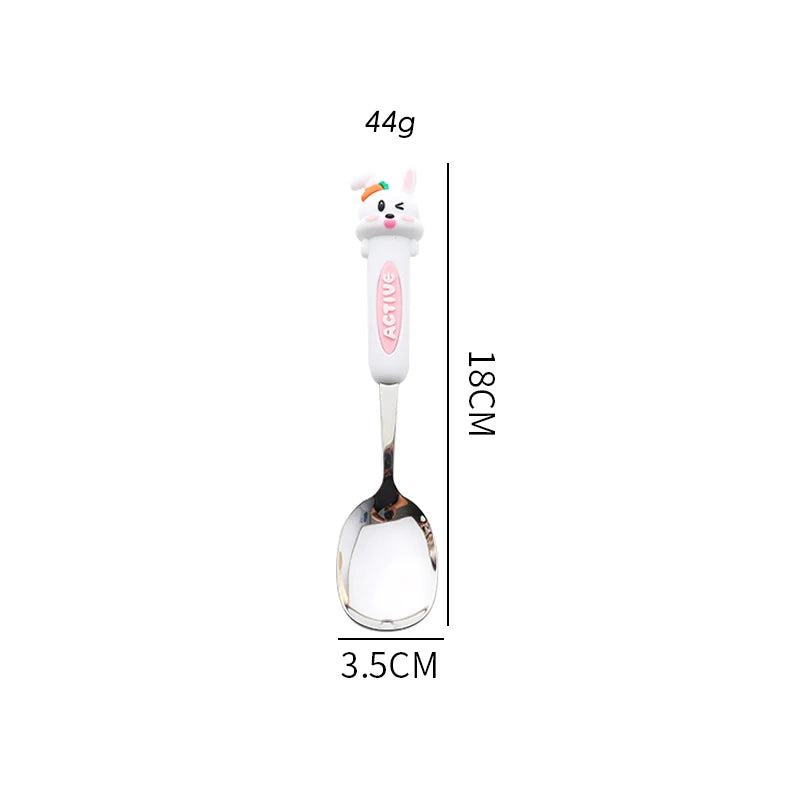 Cute Animal Stainless Steel Spoon – Panda Rabbit Bear Coffee Dessert Spoon