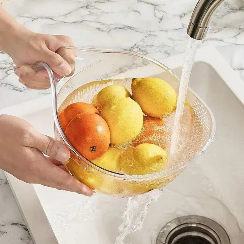 Rice Washing Bowl Plastic Colander Sieve