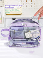 Large Capacity Pencil Case Macaron Color School Pen Bag