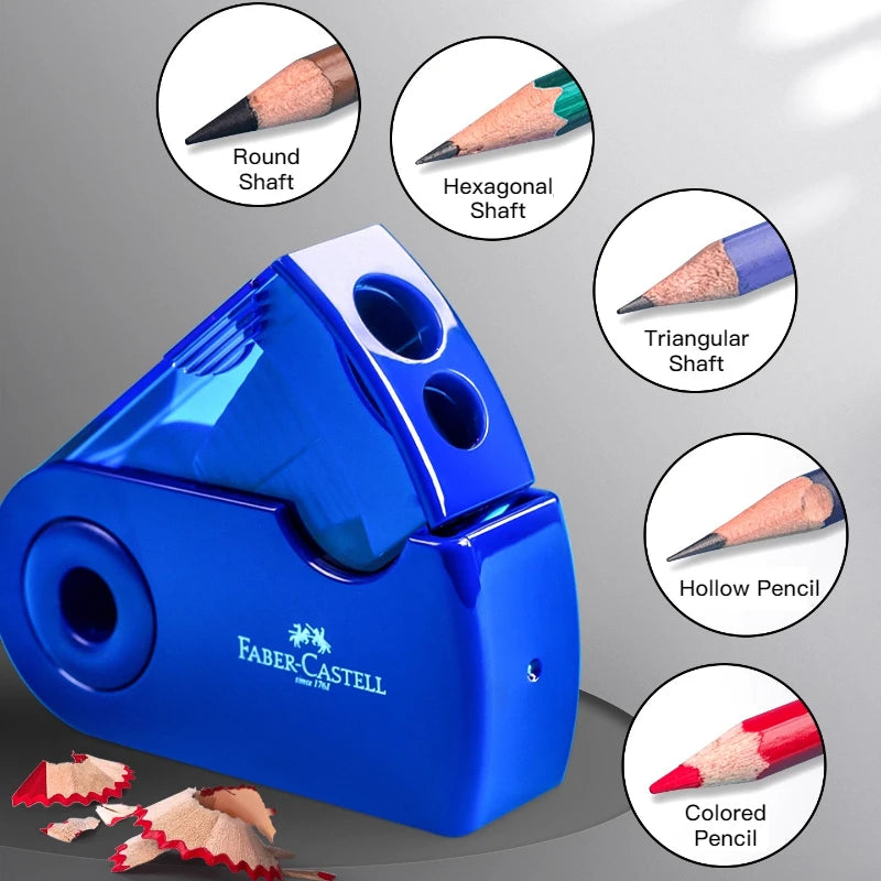 FABER-CASTELL Mini Pencil Sharpener Dual Hole Portable Sharpener