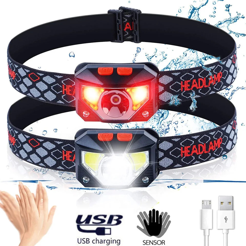 8 Modes LED Motion Sensor Headlamp COB Head Light Secondary image