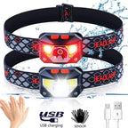 8 Modes LED Motion Sensor Headlamp COB Head Light