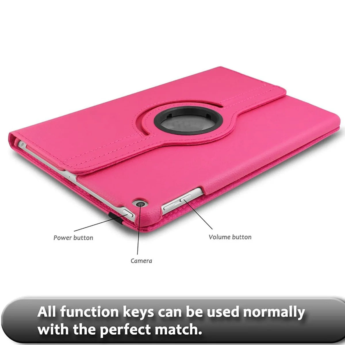 Rotating Leather Stand Case for iPad Air Pro Mini 10.2 10.9 12.9 Cover