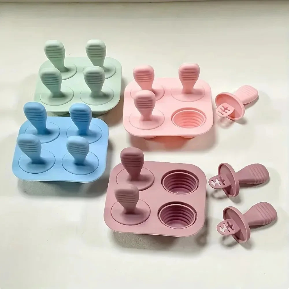 Baby Silicone Ice Cream Mold – Non-Toxic Ice Cube Tray & Breast Milk Storage