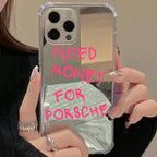Graffiti Mirror Acrylic Case for iPhone 11 12 13 14 15 16 17 Pro Max