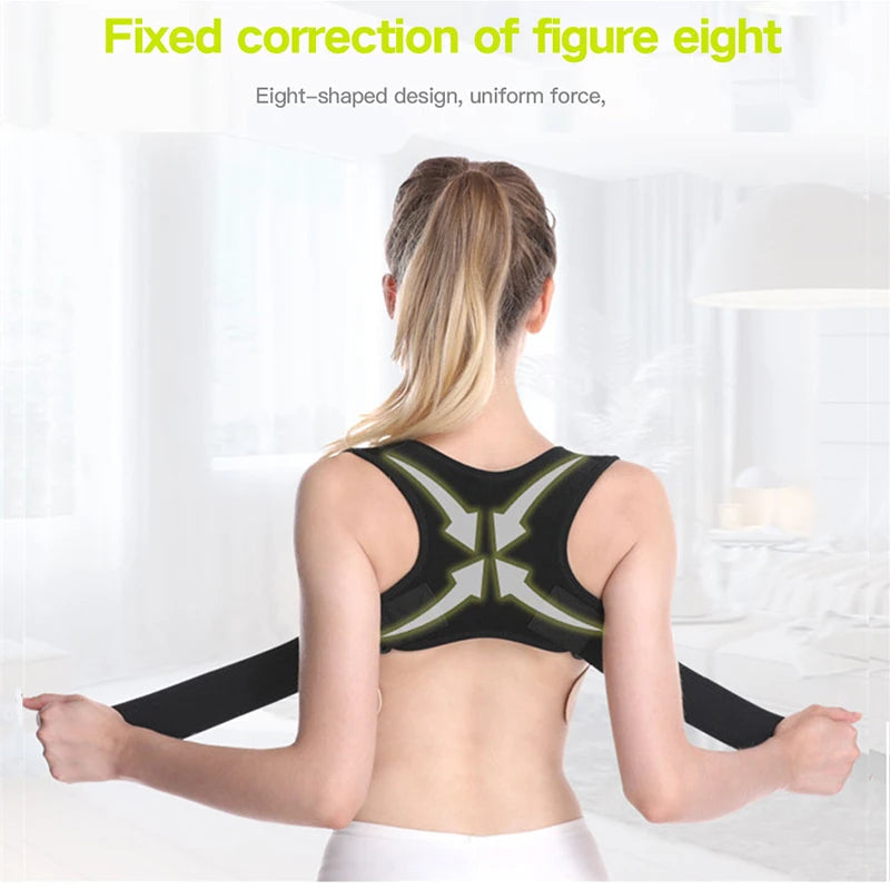Adjustable Posture Corrector Belt Back Brace Shoulder Support